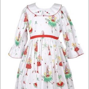 LE ZA ME BABY / TODDLER GIRLS CHRISTMAS PIXIE FAIRY PRINT DRESS - sz2T